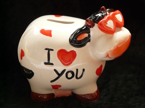 piggy bank savings bank cow