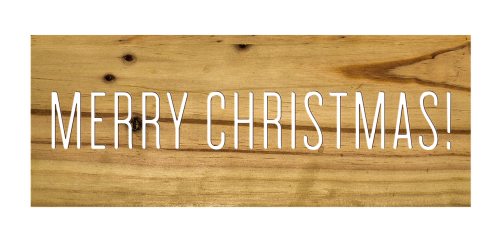 pine wood letters merry christmas