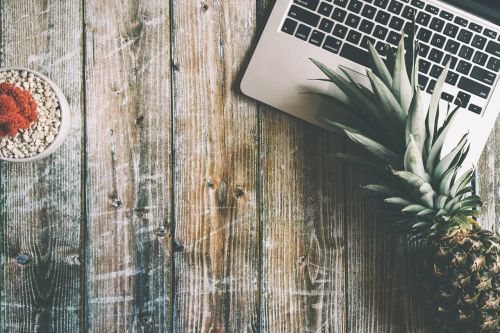 pineapple laptop desk