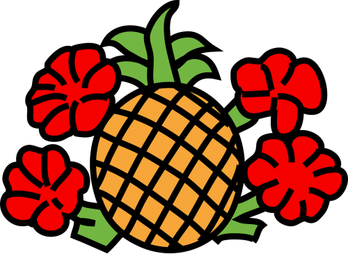 pineapple fruits flowers