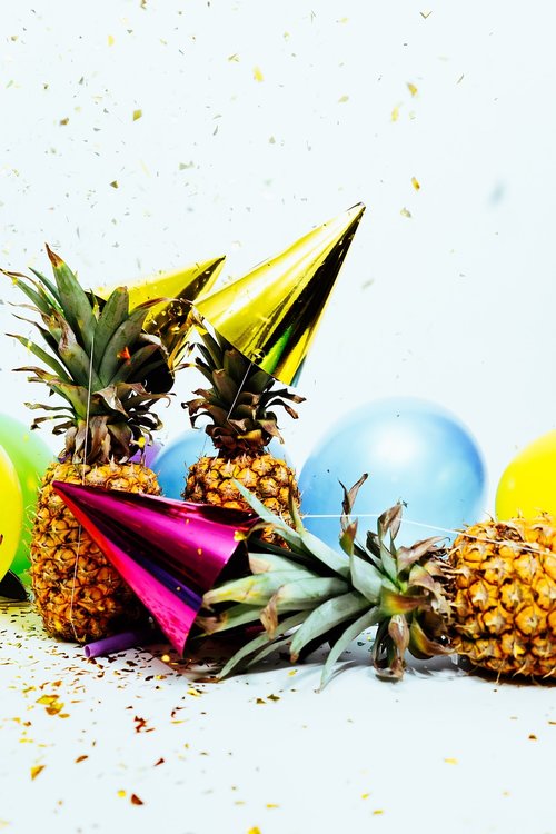 pineapple  pineapples  party hats