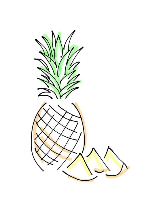 pineapple  fruit  vegetables