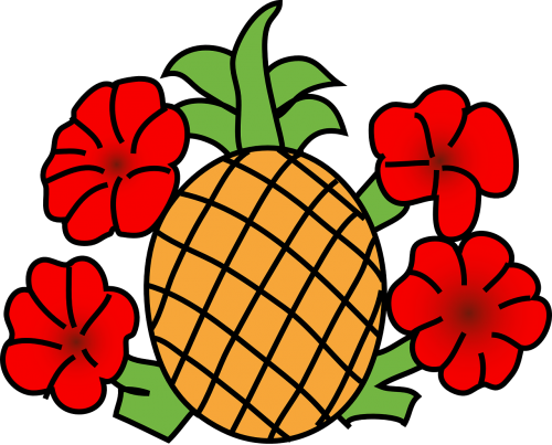 pineapple flowers red