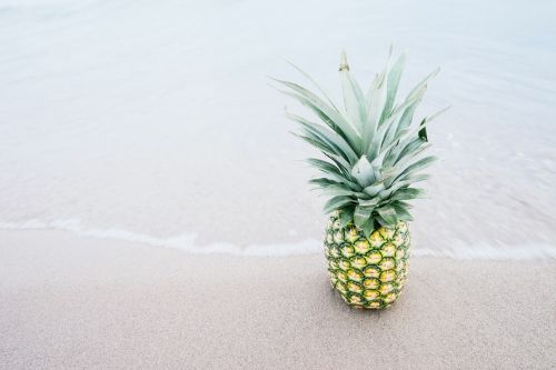 pineapple fruit beach