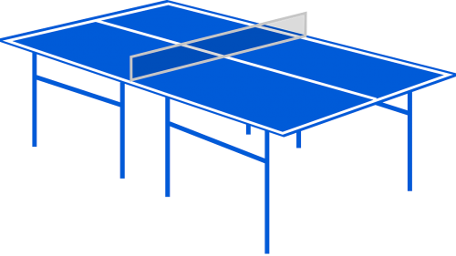ping-pong table tennis playing field