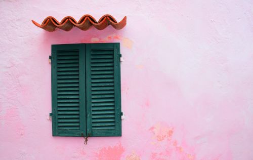 pink concrete wall