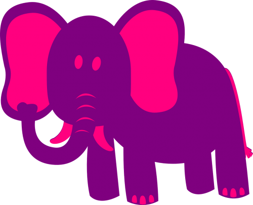 pink elephant cute