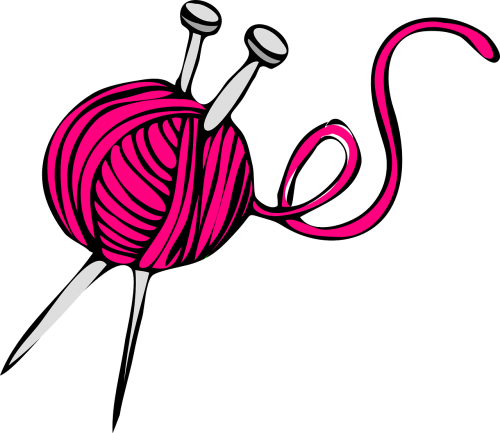 pink knit yarn