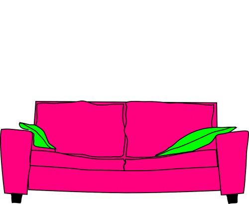 pink furniture couch