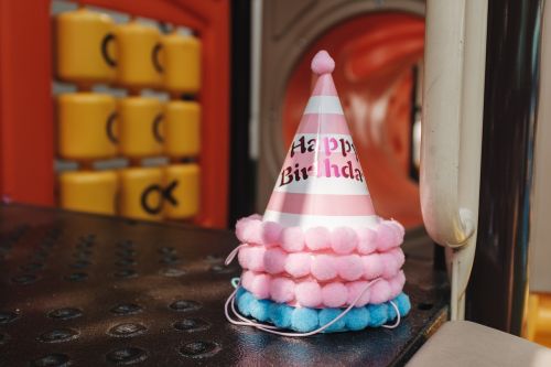 pink nursery birthday hat