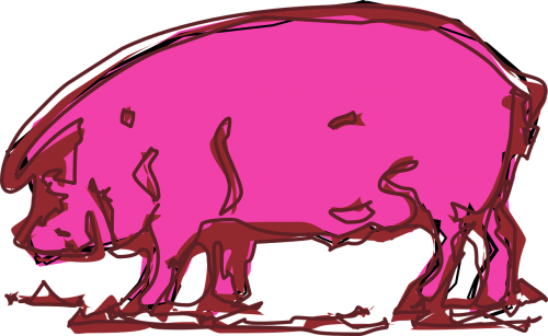 pink pig animal