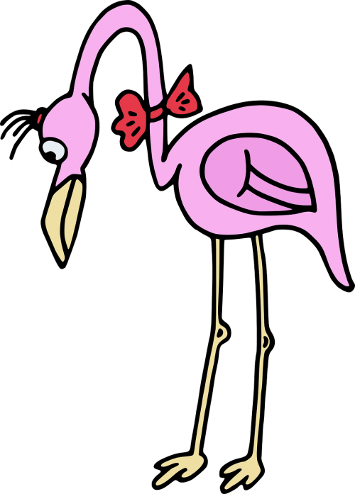pink bird bow