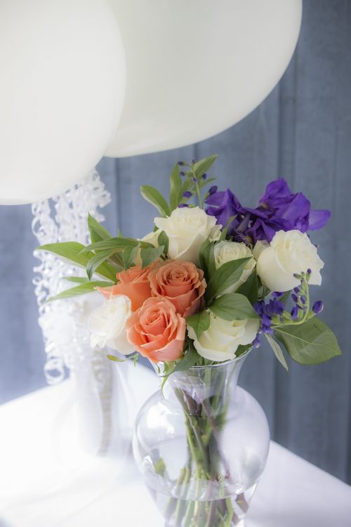 pink flowers balloons