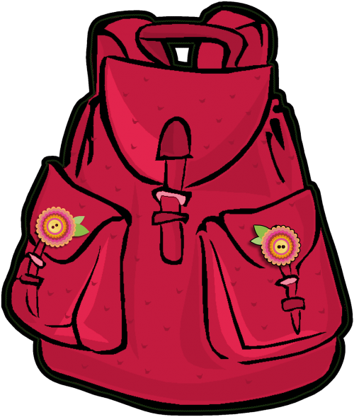 pink backpack girl