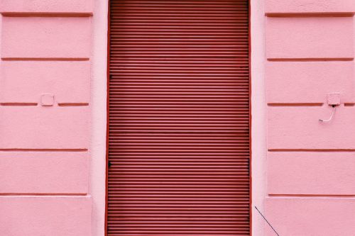 pink wall siding