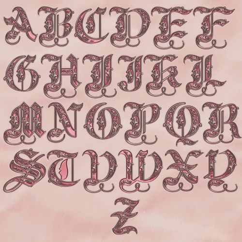 Pink Alphabet