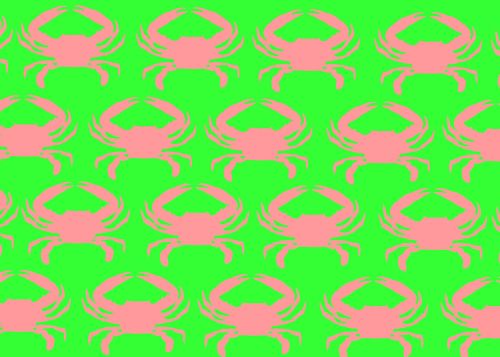 Pink &amp; Green Crab Background