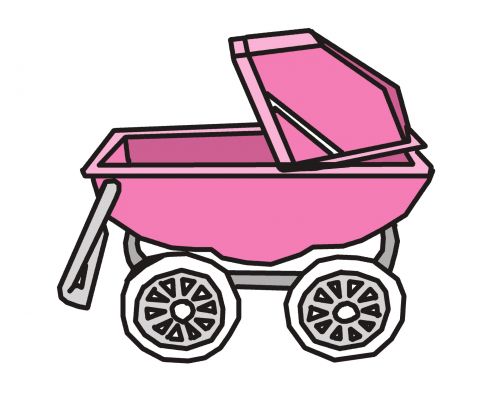 Pink Baby Stroller