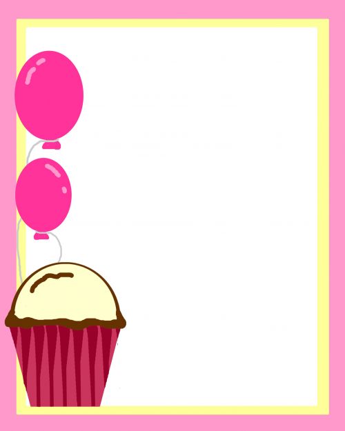 Pink Balloons &amp; Cupcake