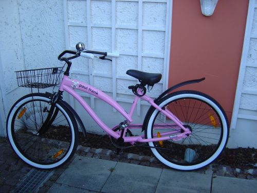pink bike girl bike holland