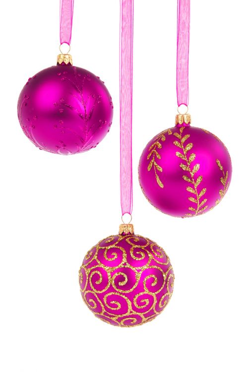 Pink Christmas Baubles