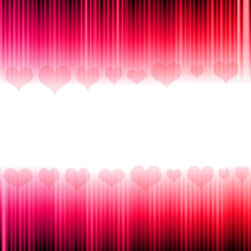 Pink Hearts &amp; Stripe Background