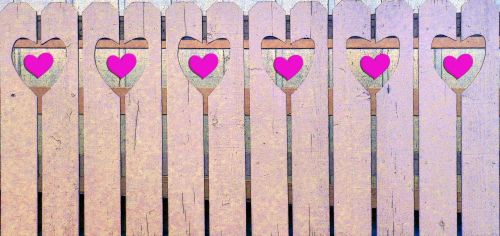 Pink Hearts Fence