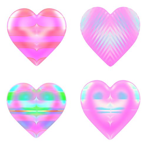 Pink Jellybean Hearts