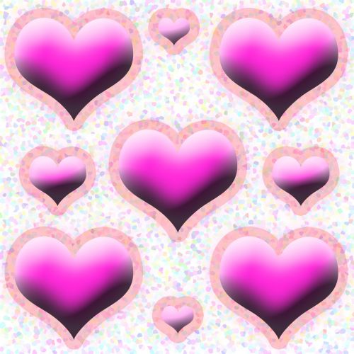 Pink Love Heart Pattern