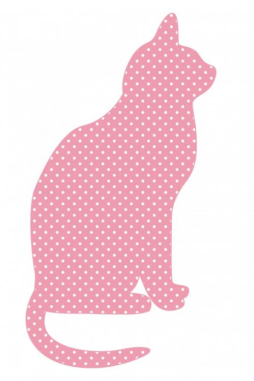 Pink Polka Dots Cat