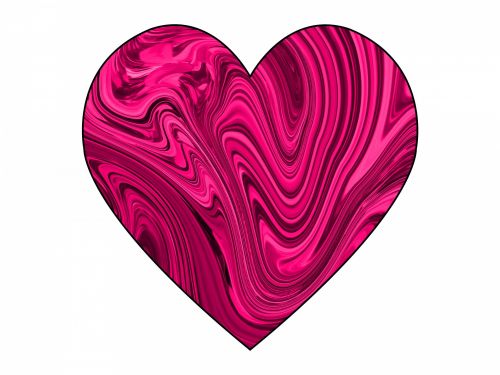Pink Swirl Heart 1