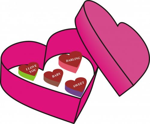 Pink Valentines Heart Box