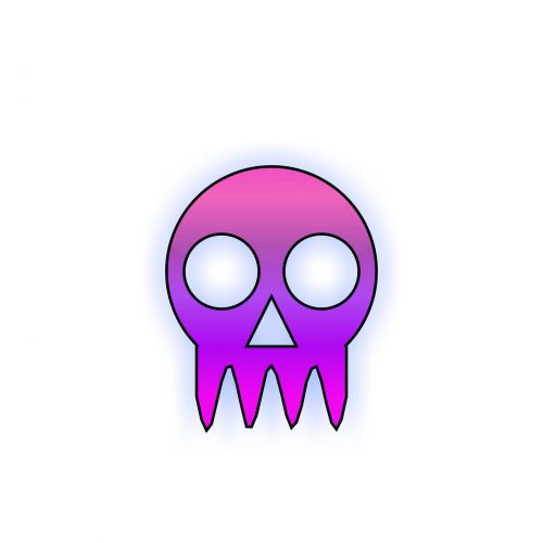 Pink Violet Skull