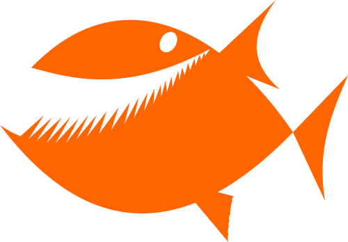 piranha fish silhouette