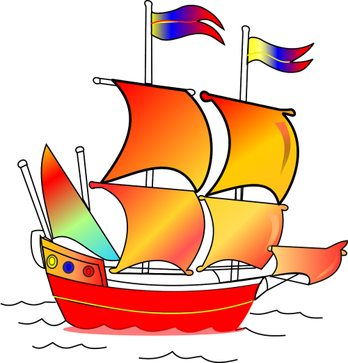 pirate sailing ship sailing