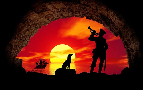 pirate  cave  dog
