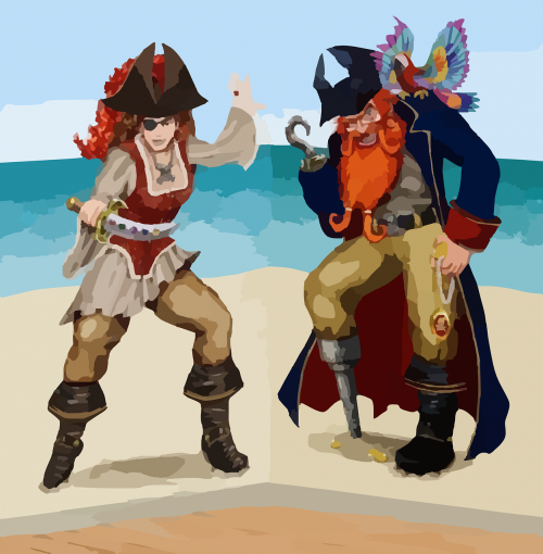 pirates man woman