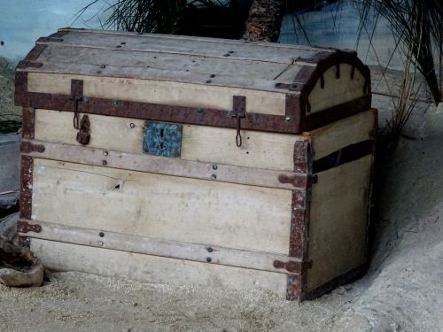 Pirates Treasure Chest On The Beach