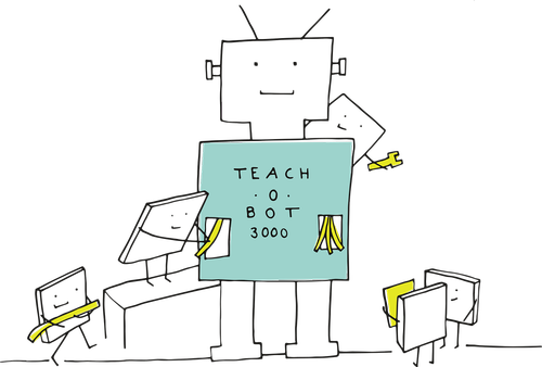pixel cells  techbot  teach-o-bot