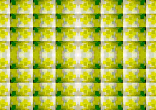 Pixel Pattern In Yellow &amp; Green