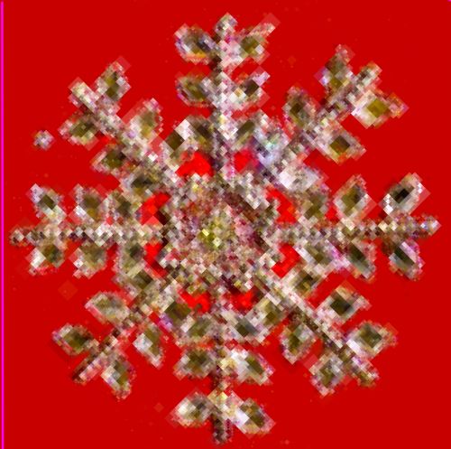 Pixelated Snowflake Seamless