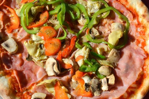 pizza vegetables food
