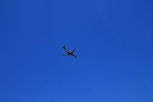 plane sky blue