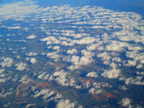 plane clouds landscape