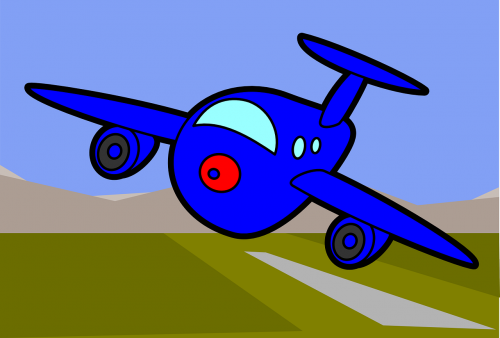 plane blue flying