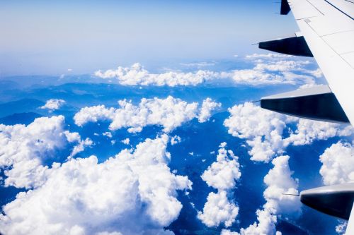 plane clouds air