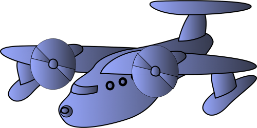 plane propeller-driven blue