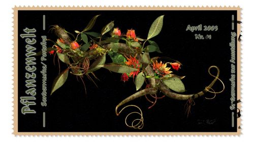 plant flowers stamp
