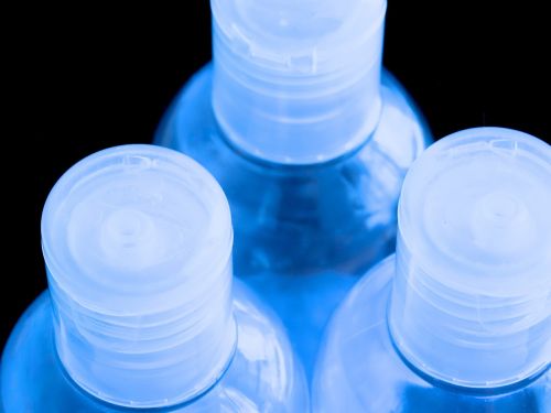 plastic bottles transparent