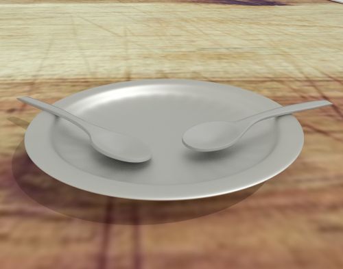 plate spoon dining table